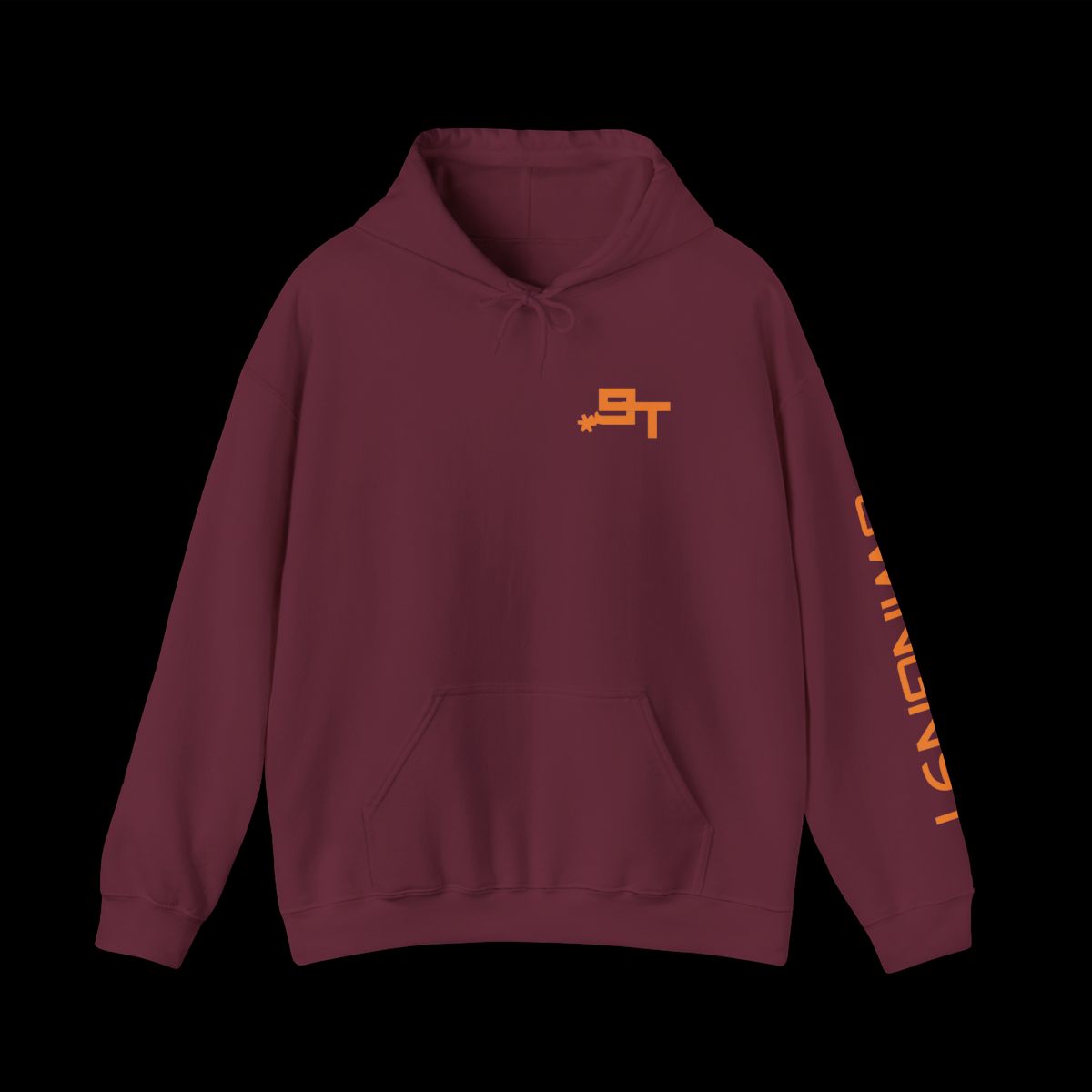 Swingn9t Tied On Branded Hoodie - Maroon, front